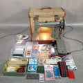 Sewing Machine Jones CS-E Cylinder Shuttle & Case + Manual Plus Extras Vintage