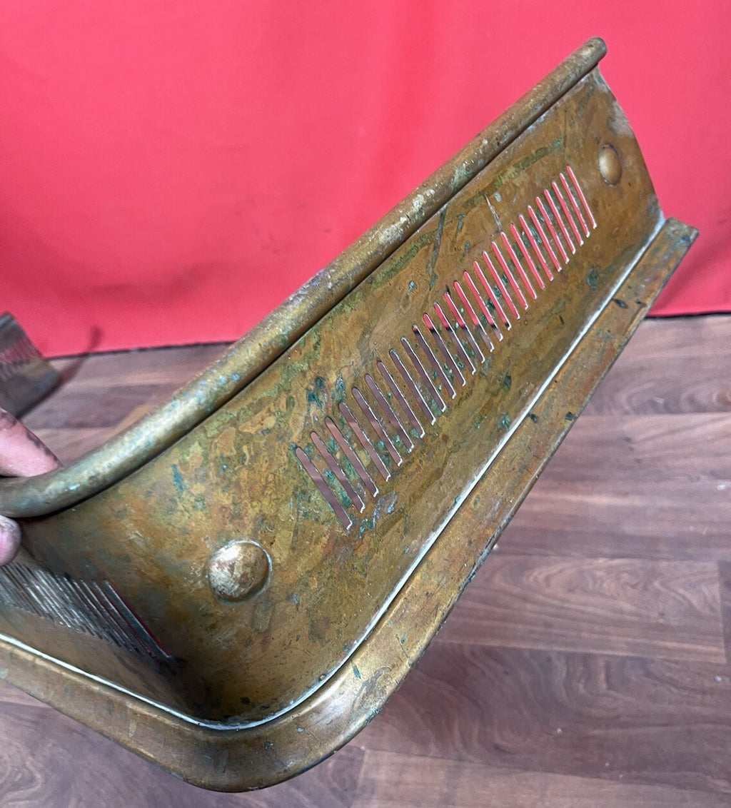 Fireplace Gate Fender Art Deco Nouveau Brass Curb Style Antique Farmhouse