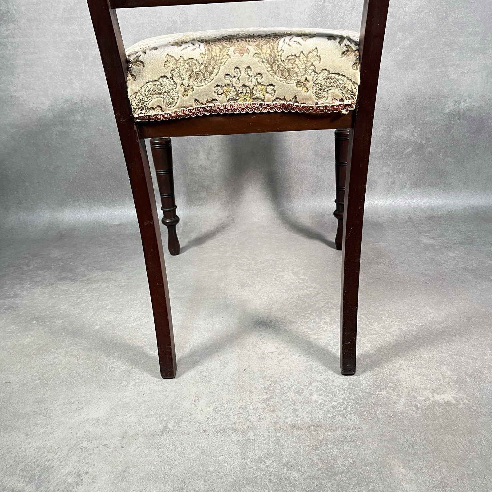 Bedroom Chair Edwardian Inlaid Mahogany Satinwood Fan Motif Detail c1900 Antique