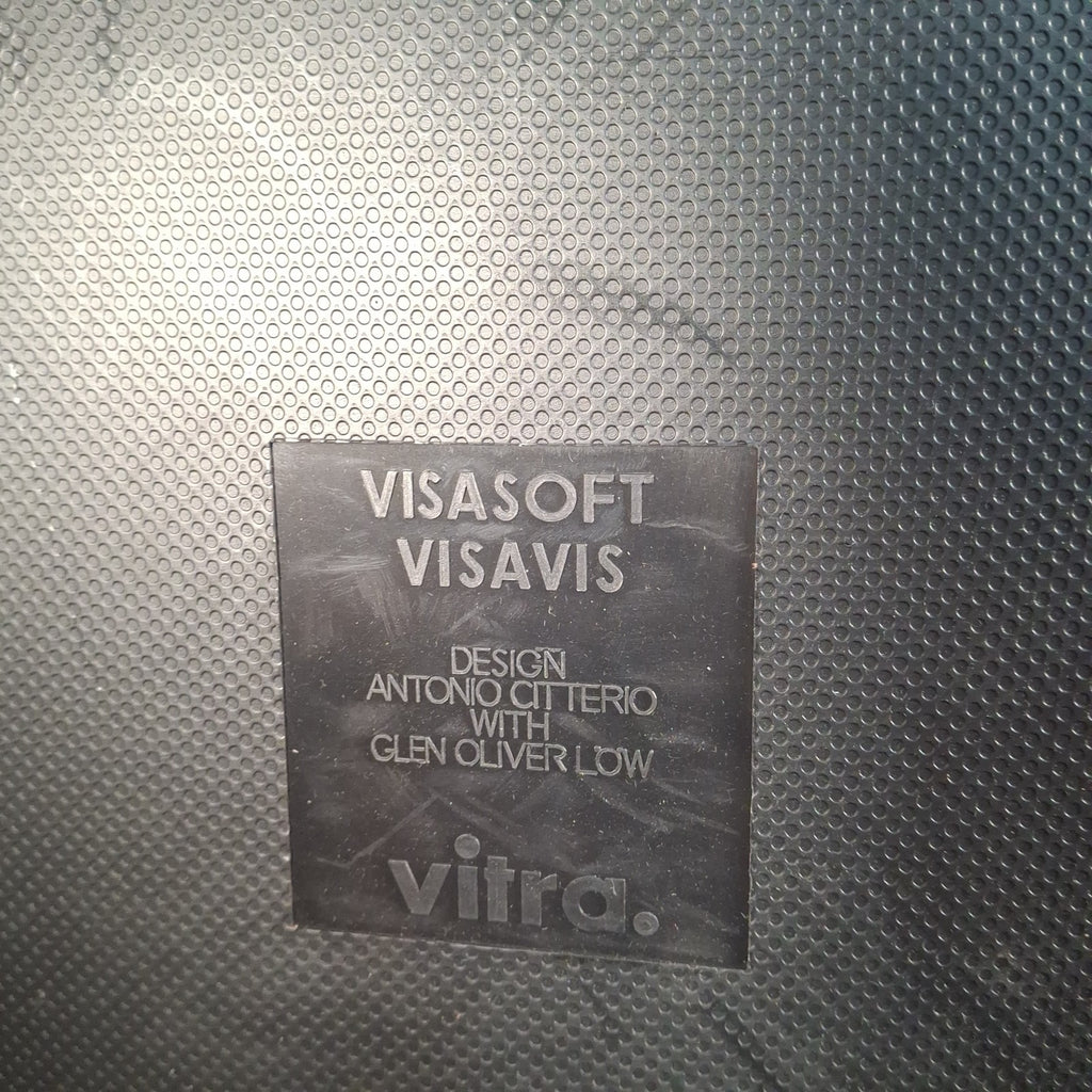 Vitra Visavis Visasoft Chair by Antonio Citterio Black Leather Modernist Design