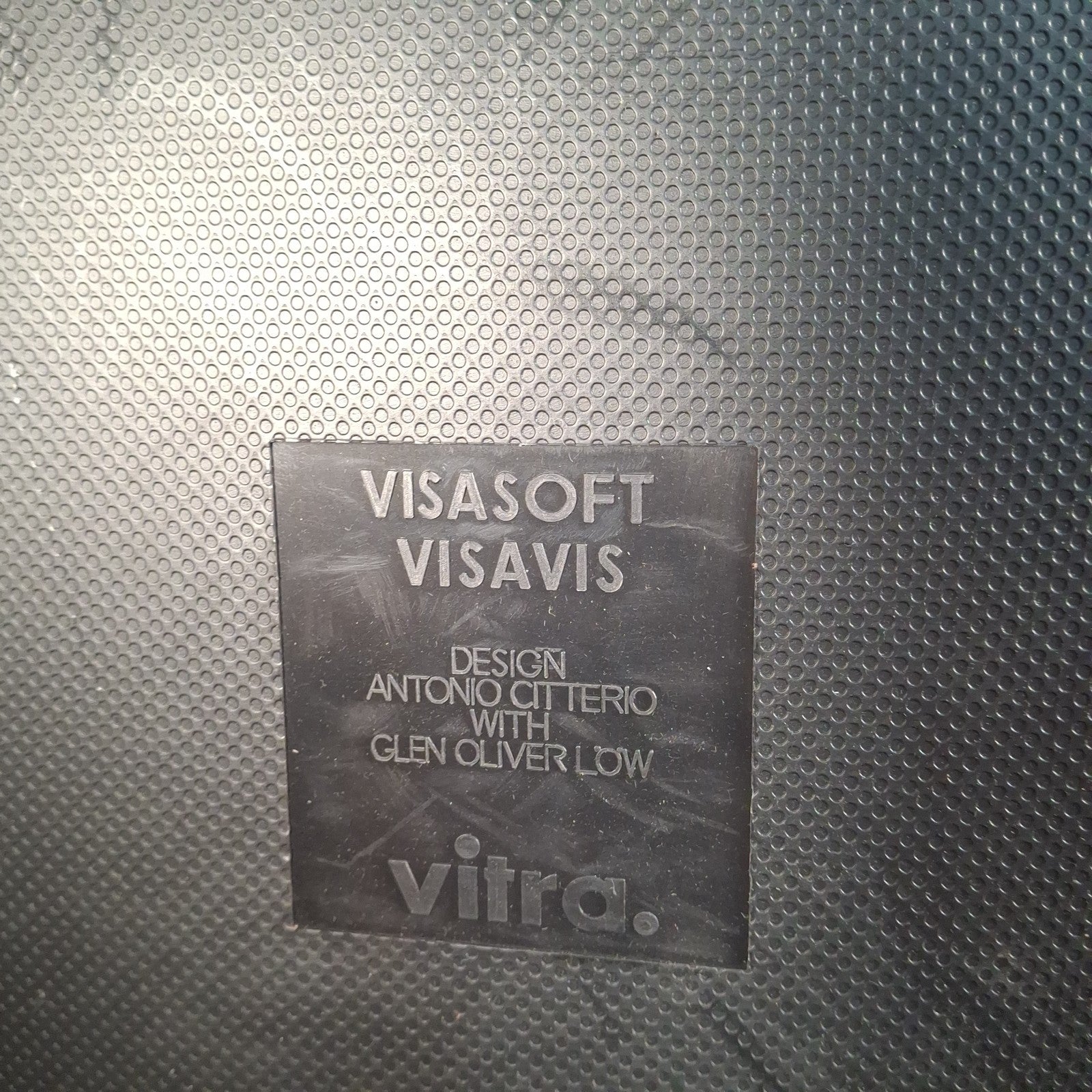 Vitra Visavis Visasoft Chair by Antonio Citterio Black Leather Modernist Design