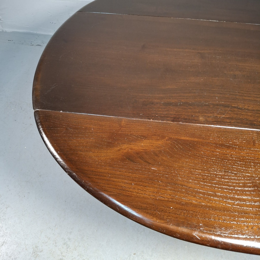 Ercol 506 Drop Leaf Supper Table | Elm Top & Beech Legs | Old Colonial | Vintage | Used