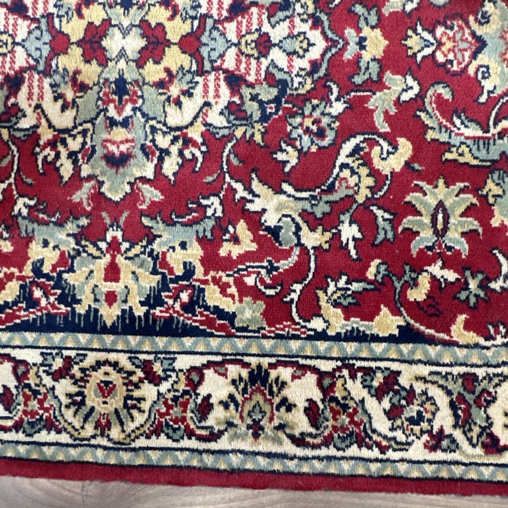 Louis de Poortere Kandahar Wool Rug - Red Traditional Persian Floral Design - 68x35" - Used
