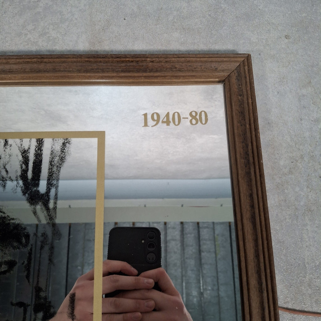 Vintage 1980s John Lennon 1940-1980 Large Framed Picture Mirror Imagine Lyrics
