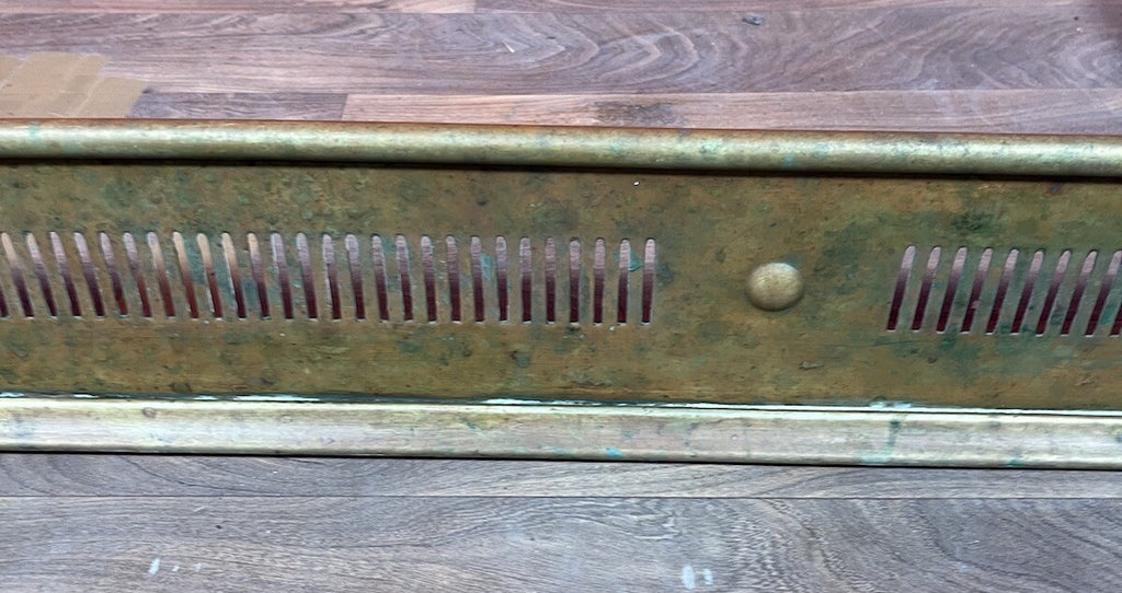 Fireplace Gate Fender Art Deco Nouveau Brass Curb Style Antique Farmhouse