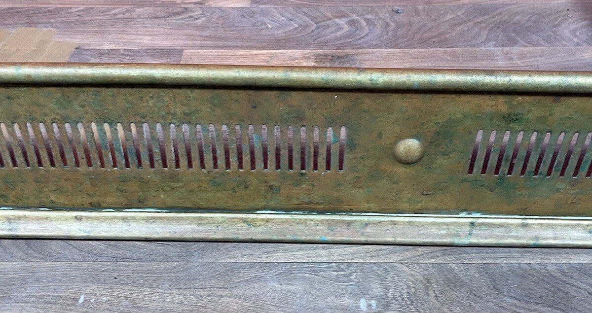 Fireplace Gate Fender Art Deco Nouveau Brass Curb Style Antique Farmhouse