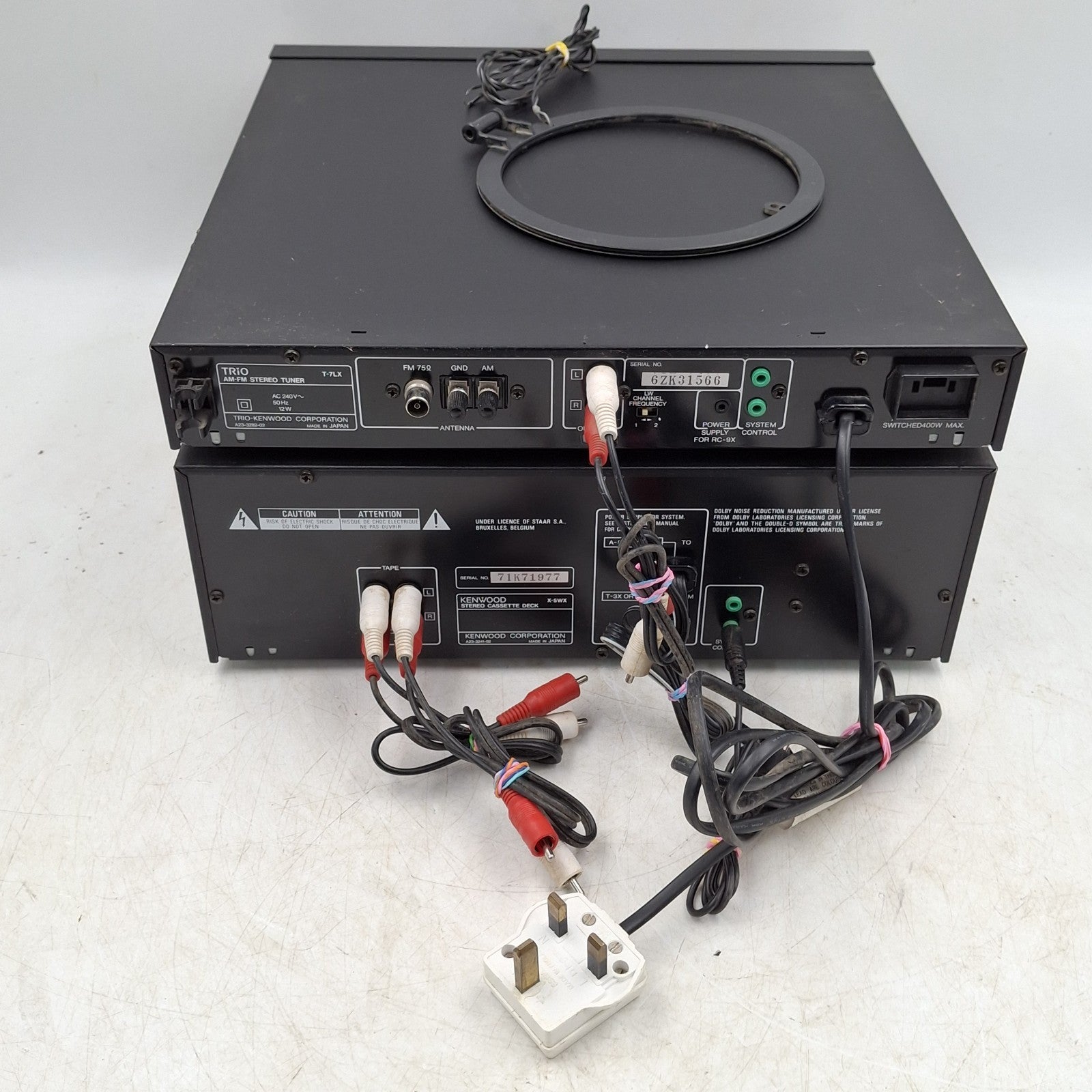 Kenwood X-5WX Double Cassette Deck & T-7LC Tuner | Faulty | Spares or Repair | Used