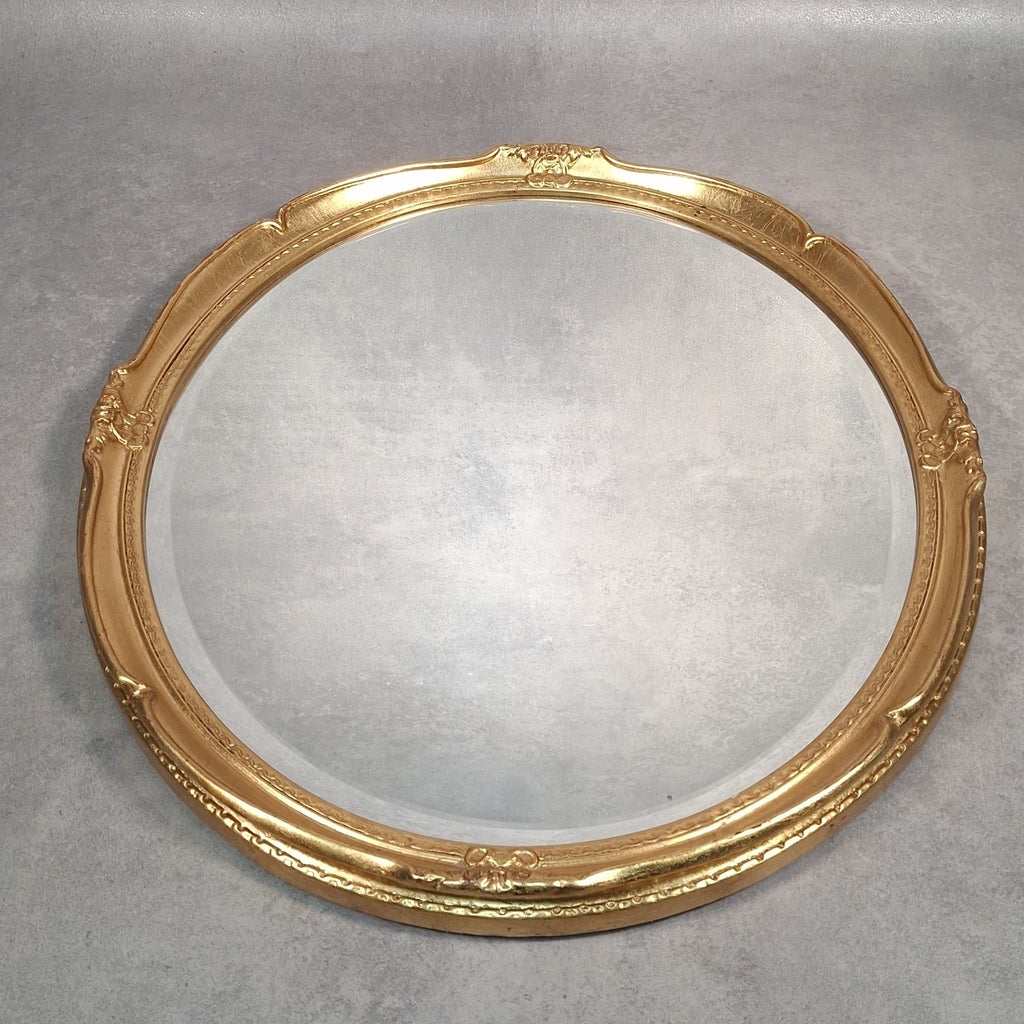 Rococo Style Wall Mirror Gold Colour Frame Vintage Oval 66cm x 56cm