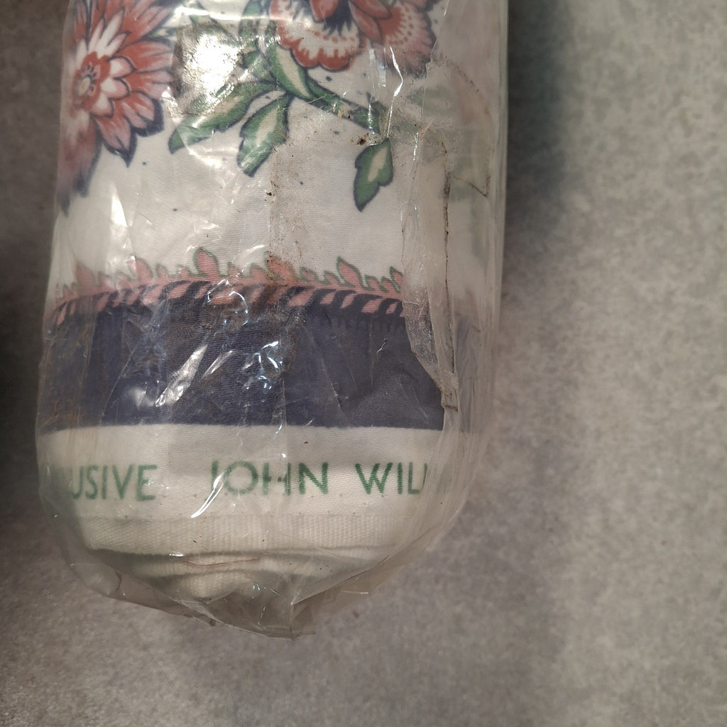 John Wilman 'Lyon Exclusive' Upholstery Fabric Roll – Jacobean Floral, Slate Blue | Unused