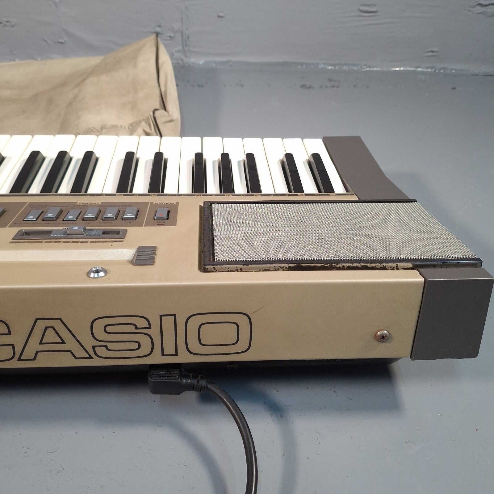 Rare VTG 1983 Casio Casiotone 610 Electronic Musical Keyboard Metal + Receipt