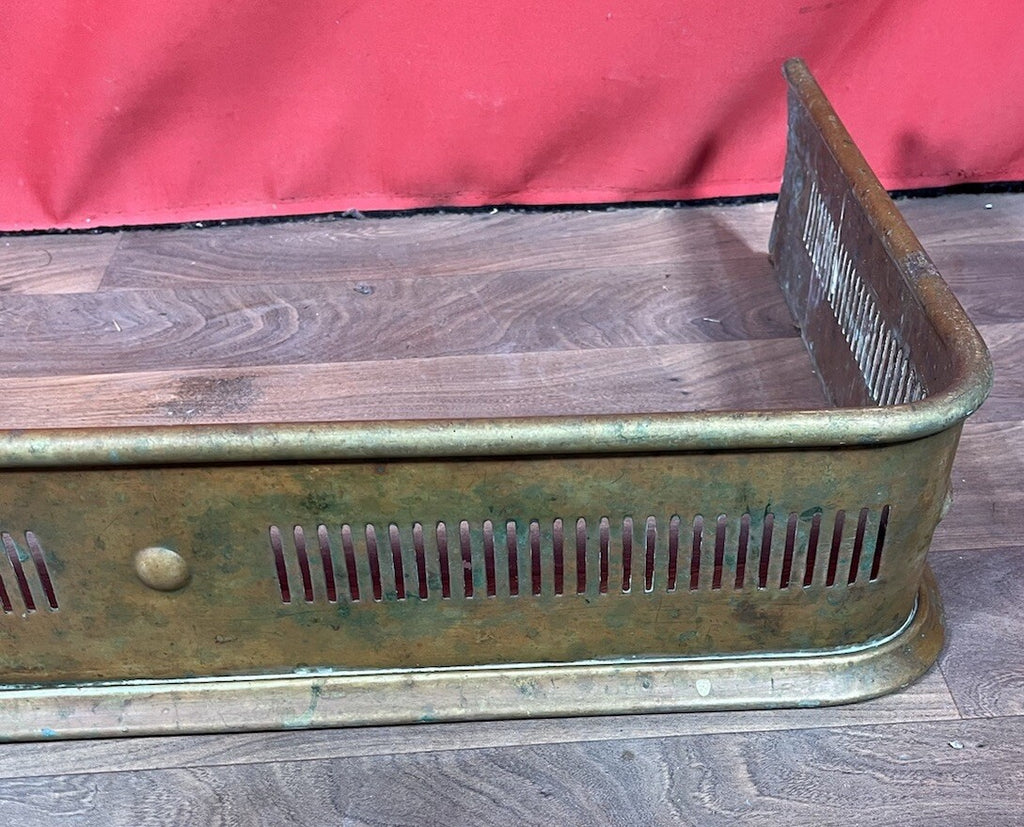 Fireplace Gate Fender Art Deco Nouveau Brass Curb Style Antique Farmhouse