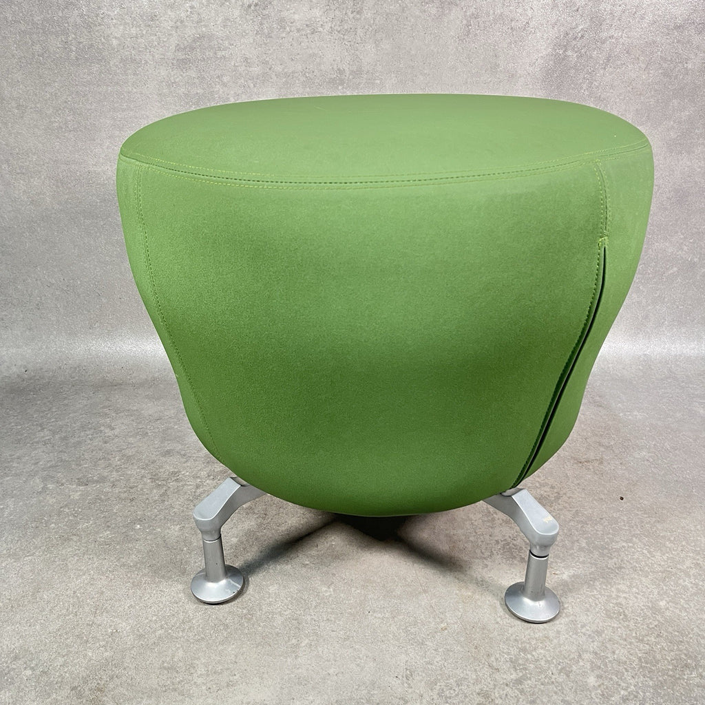 Orangebox POINT-S Soft Seating Ottoman | Green Fabric | Aluminium Legs | 2012 | Used | UK Made