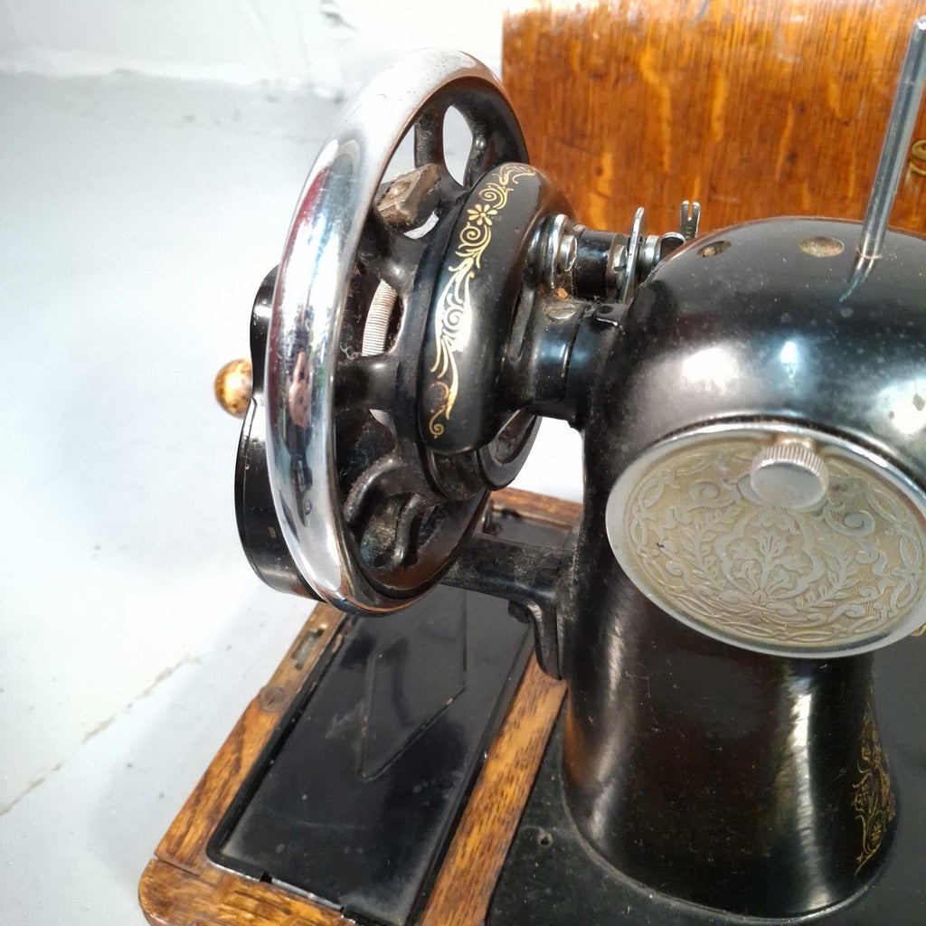Singer 66K Hand Crank Sewing Machine with Case & Attachments | 1939 | Serial EC340474 | Used