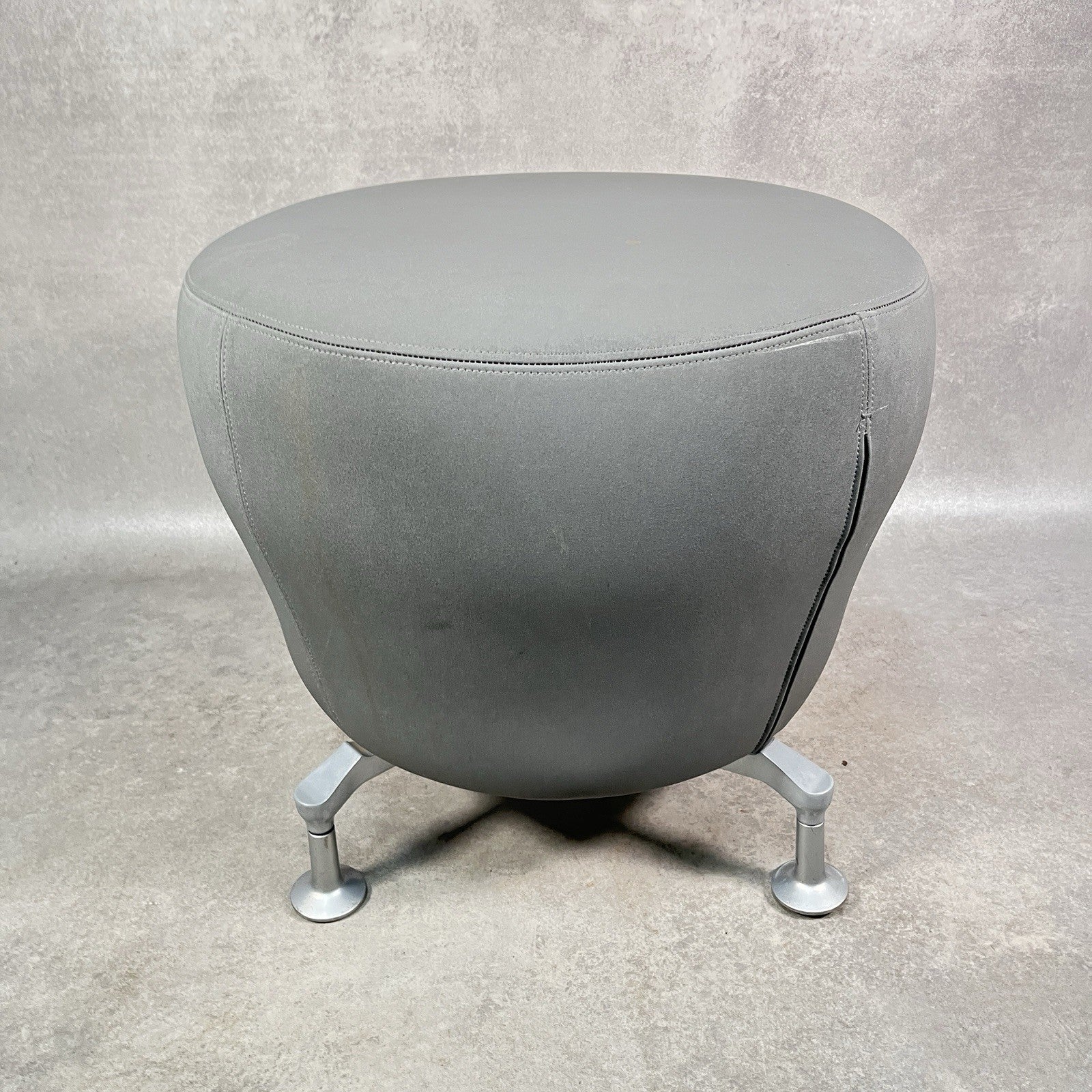 Orangebox POINT-S Soft Seating Ottoman | Grey Fabric | Aluminium Legs | 2012 | Used | UK Made